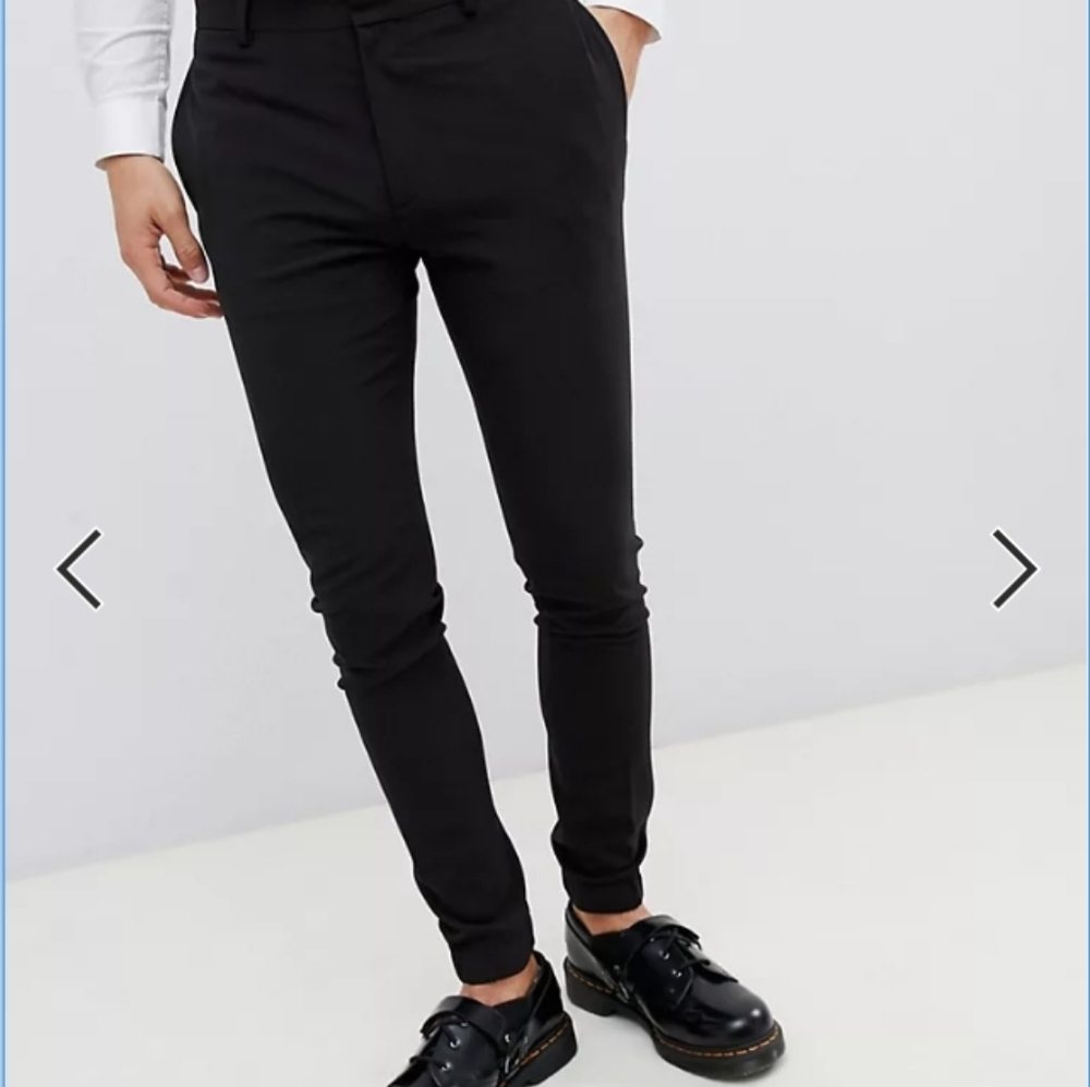ASOS DESIGN super skinny smart sweatpants in black
